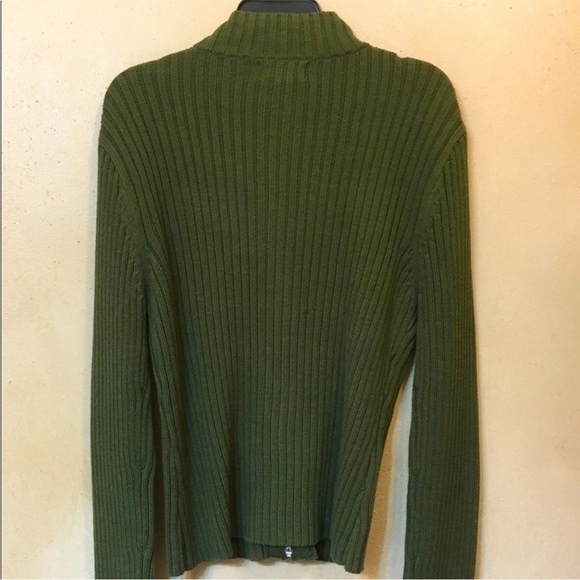 Cute i-Doll Knitted Open Front Zip Chest Corduroy Pockets Cardigan Sweater, L - Picture 2 of 5